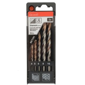 *Abraboro kőzetfúró készlet 5db-os 4-5-6-8-10mm