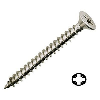 A2 Forgácslapcsavar süllyesztett 6x140 PZ rozsdamentes
