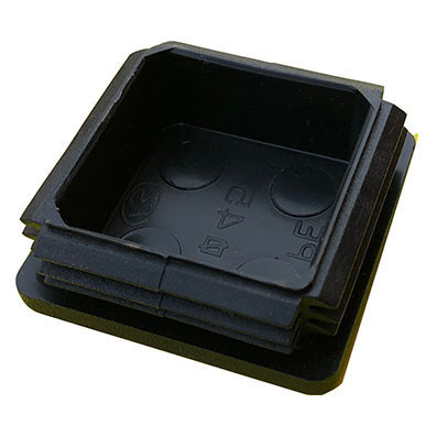 Zártszelvénydugó 40x40mm fekete 3mm falvastagsághoz